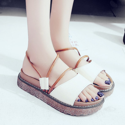 Γυναικεία δερμάτινα σανδάλια σε δύο χρώματα