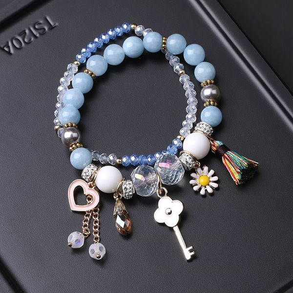 Γυναικείο βραχιόλι σε δύο μοντέλα σε ανοιχτά χρώματα