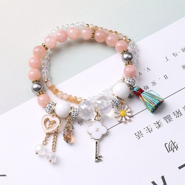 Γυναικείο βραχιόλι σε δύο μοντέλα σε ανοιχτά χρώματα