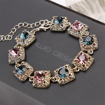 Bratara eleganta dama cu pietre colorate - doua modele