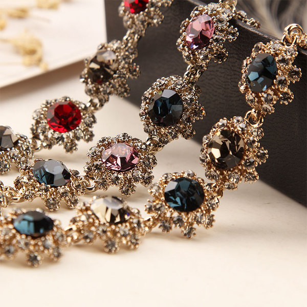 Bratara eleganta dama cu pietre colorate - doua modele