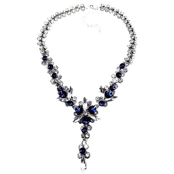 Γυναικείο κομψό κολιέ σε διάφορα χρώματα με πέτρα και κρύσταλλο