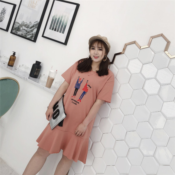 Rochie de dama marimea MAXI in stil liber - trei culori, cu aplicatie