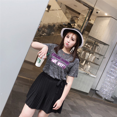 Καλοκαιρινή γυναικεία φούστα μέγεθος MAXI σε ένα κομμένο μοντέλο με μια ζώνη σε τρία χρώματα