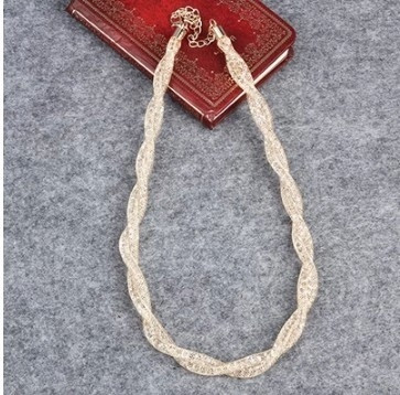 Γυναικείο κολιέ με κρύσταλλα σε τρία χρώματα