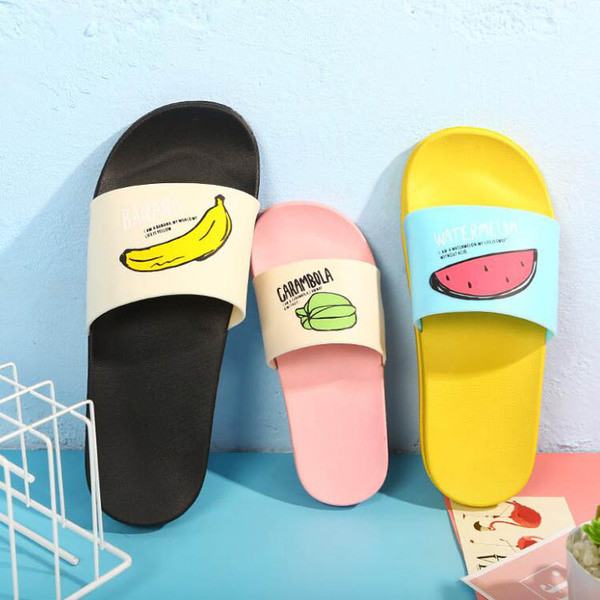 Papuci de plaja pentru barbati si femei in diferite culori cu aplicatie