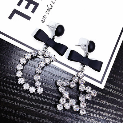 Női fülbevaló készlet csillag és hold alakú kövekkel