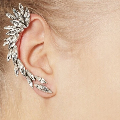 Women`s earring for the whole ear with stones