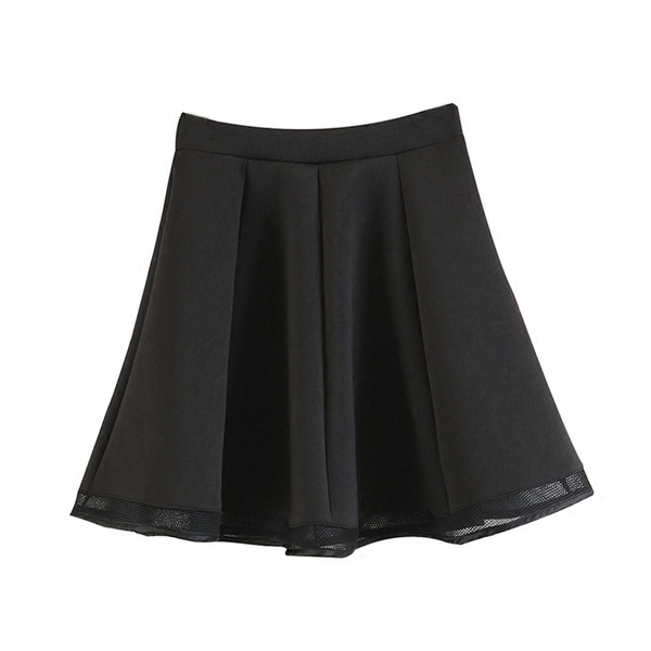 Fusta de dama marimea MAXI in culoarea neagra - model croiat