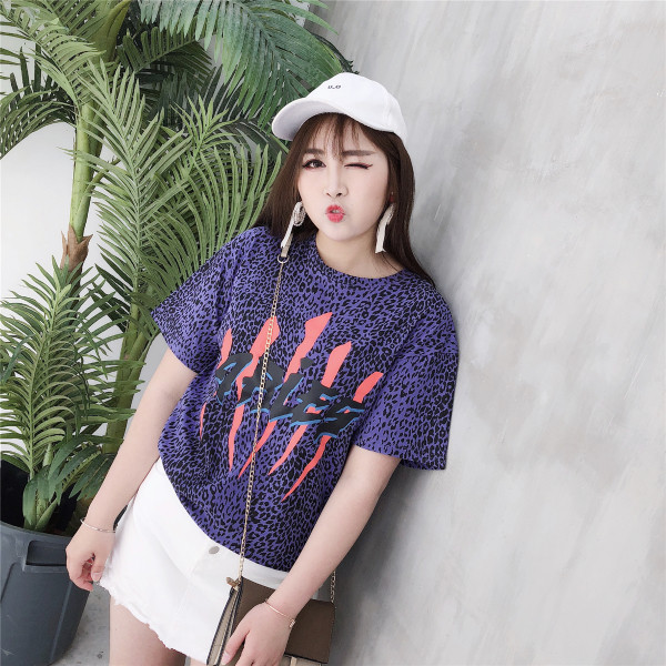 Tricou dama sport-casual marimea MAXI cu imprimeu