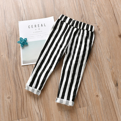 Children`s trousers for striped girls