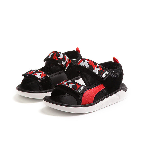 Sandale pentru copii pentru baieti cu model de camuflaj in trei culori