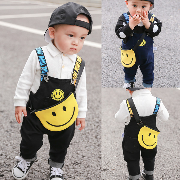 Παιδική τζιν σαλοπέτα με ρυθμιζόμενους ιμάντες σε δύο χρώματα με κεντήματα