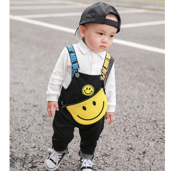 Παιδική τζιν σαλοπέτα με ρυθμιζόμενους ιμάντες σε δύο χρώματα με κεντήματα