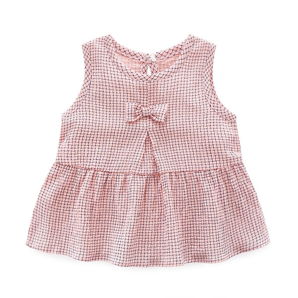 Rochie subtire pentru fete pentru copii in mai multe culori cu guler si panglica in forma de O