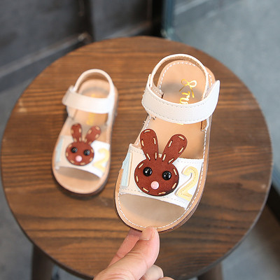 Παιδικά σανδάλια για κορίτσια με λαγουδάκι σε τρία χρώματα