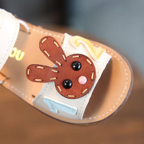 Παιδικά σανδάλια για κορίτσια με λαγουδάκι σε τρία χρώματα