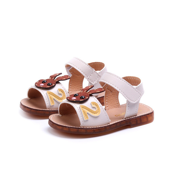 Παιδικά σανδάλια για κορίτσια με λαγουδάκι σε τρία χρώματα
