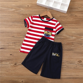 Παιδικό Καλοκαιρινό σετ για  αγόρια σε διάφορα χρώματα - T-shirt με κοντά μανίκια και σορτς