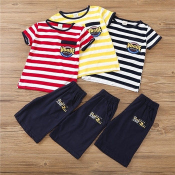 Παιδικό Καλοκαιρινό σετ για  αγόρια σε διάφορα χρώματα - T-shirt με κοντά μανίκια και σορτς