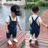 Παιδική τζιν σαλοπέτα κατάλληλη για αγόρια και κορίτσια με τσέπες