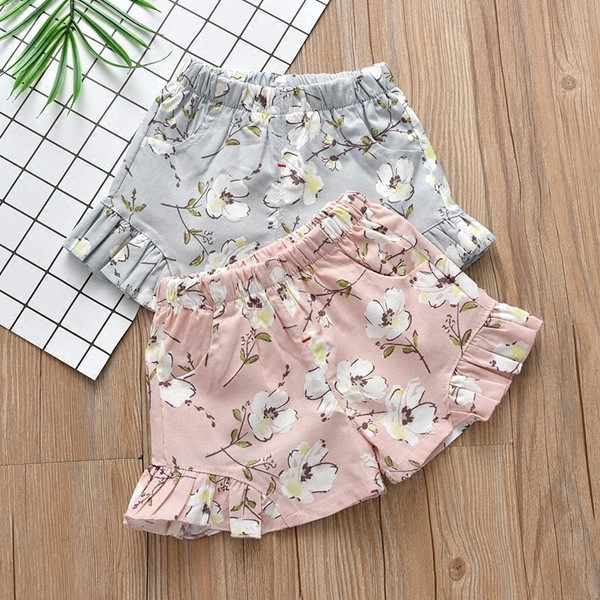 Παιδικά σορτς για κορίτσια με μοτίβο λουλουδιών