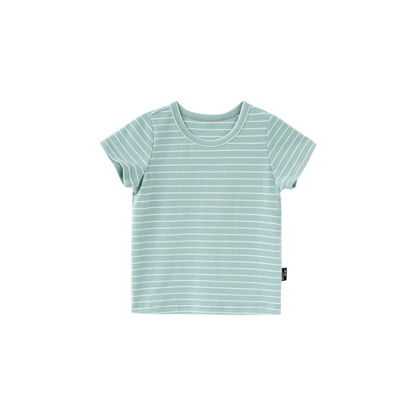 Παιδικό ριγέ κοντό μανίκι T-shirt για αγόρια σε διάφορα χρώματα