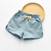 Pantaloni scurți pentru copii pentru fete în albastru