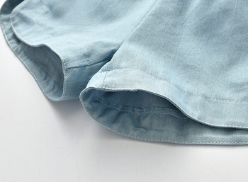 Детски къси панталони за момичета в син цвят