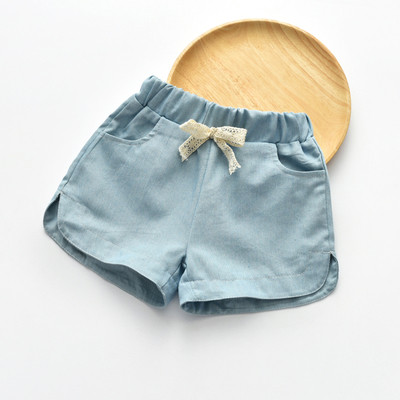 Pantaloni scurți pentru copii pentru fete în albastru