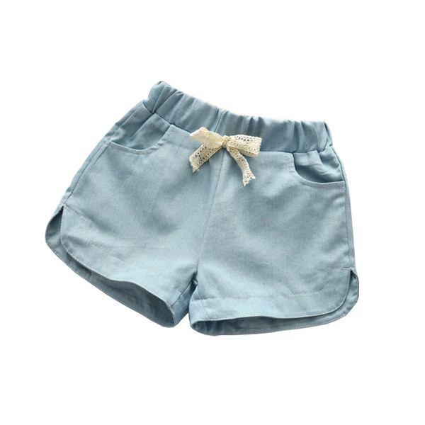 Pantaloni scurți pentru copii pentru fete în albastru