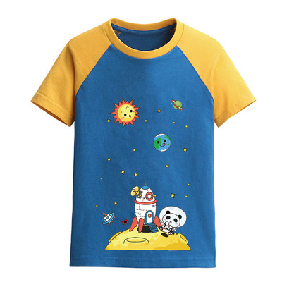 Памучна детска тениска за момчета със щампа аниамция в различни цветове