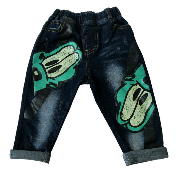 Blugi eleganti pentru copii potriviti pentru baieti si fete cu imprimeu