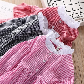 Παιδικό πουκάμισο για κορίτσια με μακριά μανίκια σε δύο χρώματα