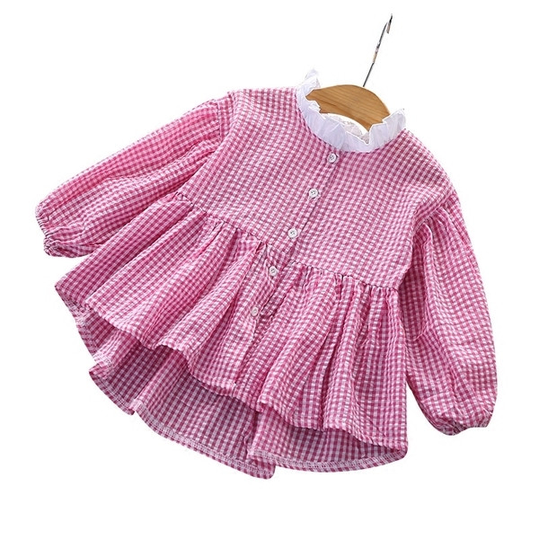 Παιδικό πουκάμισο για κορίτσια με μακριά μανίκια σε δύο χρώματα