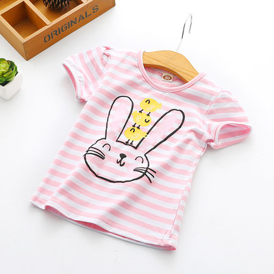 Παιδικό μπλουζάκι για κορίτσια με ριγέ 