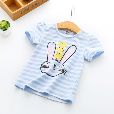 Παιδικό μπλουζάκι για κορίτσια με ριγέ 