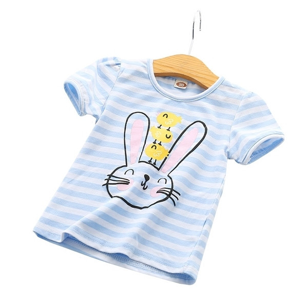 Παιδικό μπλουζάκι για κορίτσια με ριγέ 