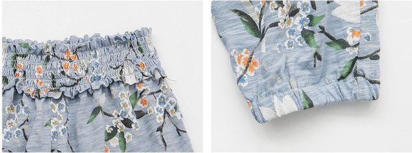 Λεπτό παντελόνι βαμβακερό για κορίτσια σε μπλε και ροζ χρώμα