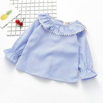 Παιδικό πουκάμισο για κορίτσια σε μπλε χρώμα