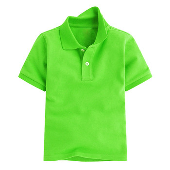 Παιδική βαμβακερή μπλούζα με κολάρο και κουμπιά για αγόρια σε διάφορα χρώματα