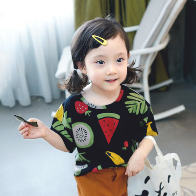 Παιδικό t-shirt για κορίτσια σε μαύρο και άσπρο χρώμα με εκτύπωση