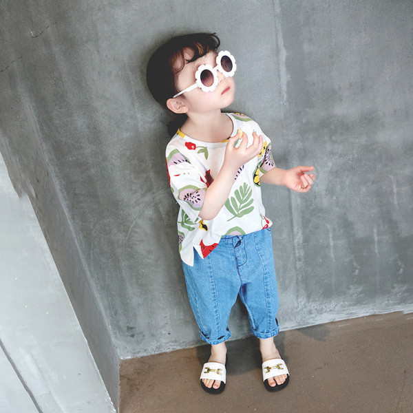 Παιδικό t-shirt για κορίτσια σε μαύρο και άσπρο χρώμα με εκτύπωση