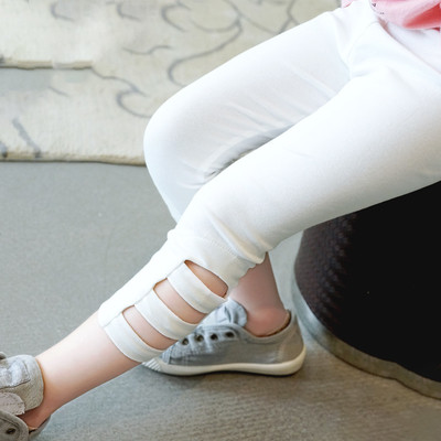 Παιδικό κολάμ με μήκος 7/8  και ψηλή μέση σε μαύρο και άσπρο χρώμα