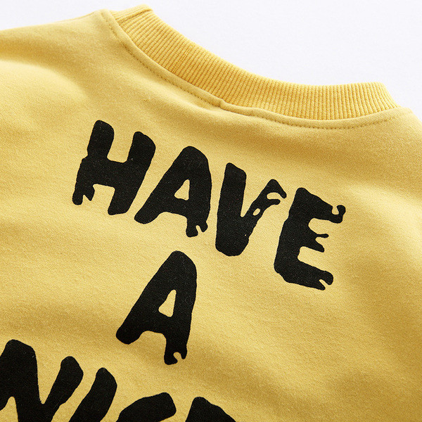 Παιδική μπλούζα για κορίτσια σε τρία χρώματα με εκτύπωση και επιγραφή στην πλάτη