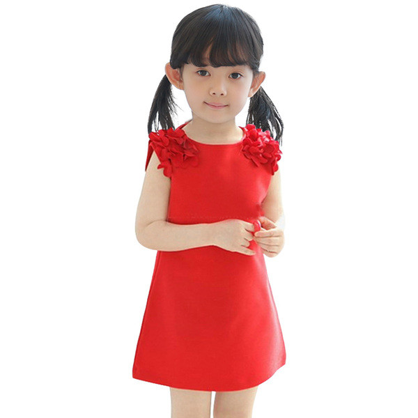 Детска рокля за момичета с флорален мотив в няколко цвята