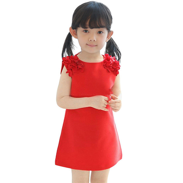 Детска рокля за момичета с флорален мотив в няколко цвята