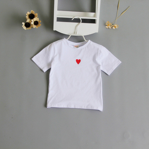 Tricou pentru fete pentru copii cu aplicație în alb, galben și negru