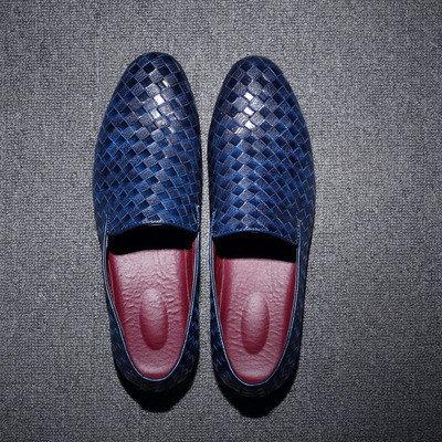 Pantofi formali pentru barbati cu imitatie de tricot in trei culori