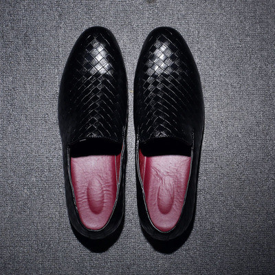 Pantofi formali pentru barbati cu imitatie de tricot in trei culori